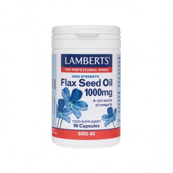 Lamberts Flax Seed Oil 90caps  | Έλαιο Λιναρόσπορο – Φυτική Πηγή Ωμέγα 3 Λιπαρών Οξέων