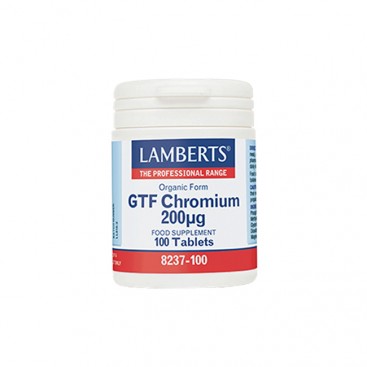 Lamberts Chromium Gtf 200mcg 100tabs | Συμπλήρωμα Διατροφής με Χρώμιο