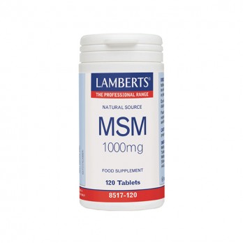 Lamberts Msm 1000mg 120tabs | Συμπλήρωμα Διατροφής με Οργανικό Θείο για τη Διατήρηση της Φυσιολογικής Λειτουργίας των Αρθρώσεων