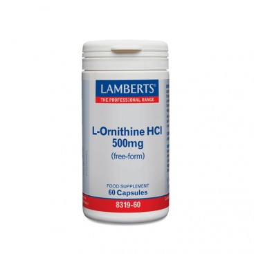 Lamberts L-Ornithine 500mg 60caps |  Συμπλήρωμα Διατροφής Ορνιθίνης