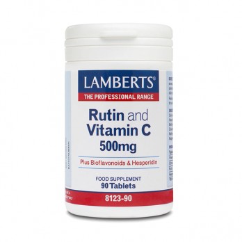 Lamberts Rutin & Vitamin C-500 & Bioflavonoids 90tabs | Συμπλήρωμα Διατροφής με Ρουτίνη και Βιταμίνη C