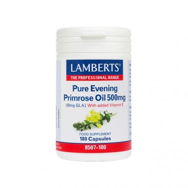 Lamberts Evening Primrose Oil 500mg 180caps | Έλαιο Νυχτολούλουδου των 500mg με Βιταμίνη Ε