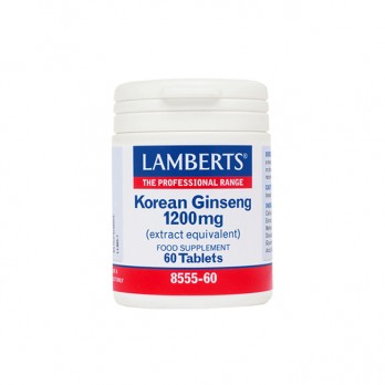 Lamberts Korean Ginseng 1200mg 60tabs |  Συμπλήρωμα Διατροφής Εκχυλίσματος Κορεάτικου Τζίνσενγκ