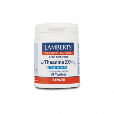 Lamberts L-Theanine 200mg 60tabs | Συμπλήρωμα Διατροφής Θειανίνης  με Χαλαρωτικές Ιδιότητες