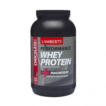 Lamberts Performance Whey Protein Chocolate 1000gr | Πρωτεΐνη Ορού Γάλακτος με γεύση Σοκολάτα και προσθήκη Μαγνησίου