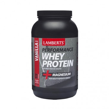 Lamberts Performance Whey Protein Vanilla 1000gr | Πρωτεΐνη Ορού Γάλακτος με γεύση Βανίλια και προσθήκη Μαγνησίου