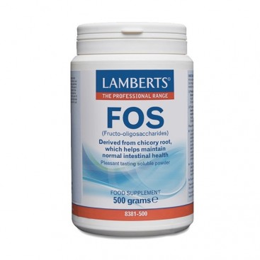 Lamberts FOS (Fructo-oligosaccharides) 500gr | Συμπλήρωμα Διατροφής με Φρουκτο-Ολιγοσακχαρίτες (FOS) 