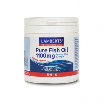 Lamberts Pure Fish Oil 1100mg 180caps | Συμπυκνωμένο Ιχθυέλαιο το οποίο παρέχει 700mg Ωμέγα 3