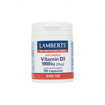 Lamberts Vitamin D3 1000iu 120caps | Συμπλήρωμα Διατροφής με Βιταμίνη D3