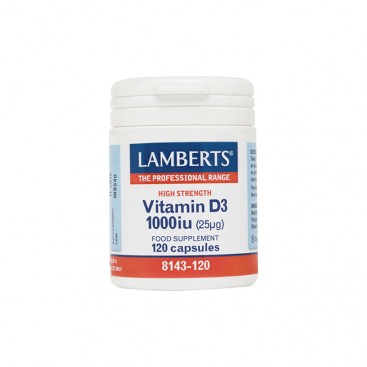 Lamberts Vitamin D3 1000iu 120caps | Συμπλήρωμα Διατροφής με Βιταμίνη D3