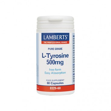 Lamberts L-Tyrosine 500mg 60caps | Συμπλήρωμα Διατροφής με Τυροσίνη 