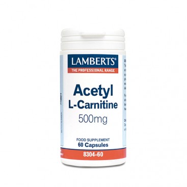 Lamberts Acetyl L-Carnitine 500mg  60caps | Συμπλήρωμα Διατροφής Καρνιτίνης