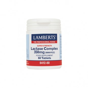 Lamberts Lactase Complex 350mg 60tabs |  Συμπλήρωμα Διατροφής με Σύμπλεγμα Λακτάσης