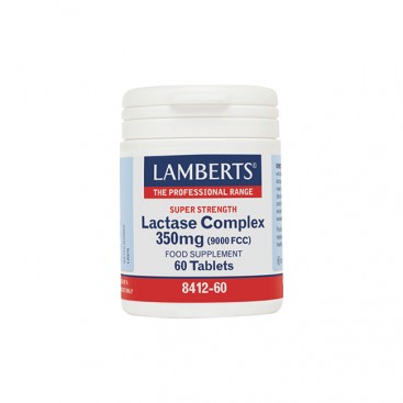 Lamberts Lactase Complex 350mg 60tabs |  Συμπλήρωμα Διατροφής με Σύμπλεγμα Λακτάσης