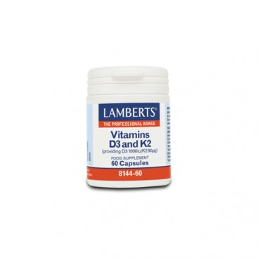 Lamberts Vitamin D3 1000iu & K2 90µg  60caps |Φόρμουλα με Βιταμίνες D3 & Κ2