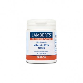 Lamberts Vitamin B-12 1000mcg  (Methilcobalamin) 30tabs |  Βιταμίνη Β12 Συμπλήρωμα Διατροφής