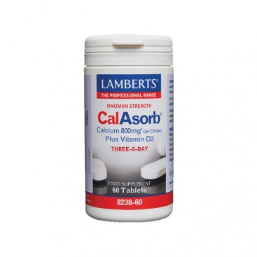 Lamberts Calasorb Calcium 800mg 60tabs | Συμπλήρωμα Διατροφής Κιτρικό Ασβέστιο  