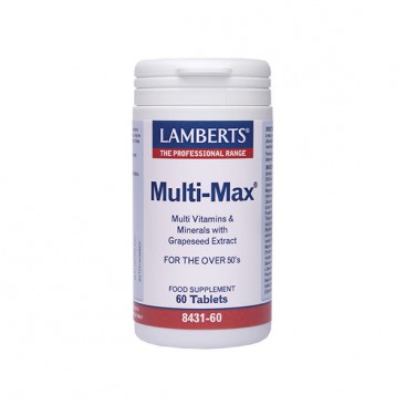 Lamberts Multi Max 60tabs | Υψηλής Δραστικότητας Πολυβιταμίνη για Άτομα 50+ Ετών