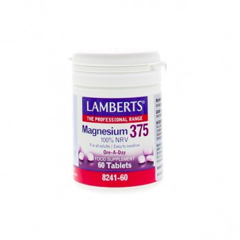 Lamberts Magnesium 375 60tabs |Συμπλήρωμα Διατροφής των 4ων Σημαντικότερων Μορφών Αλάτων Μαγνησίου 