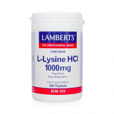 Lamberts L-Lysine 1000mg 120tabs | Αμινοξύ Λυσίνης