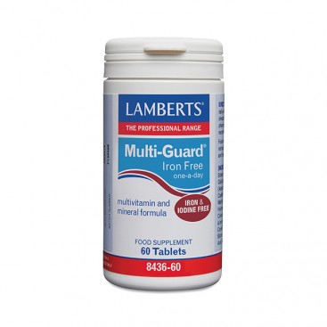 Lamberts Multi-Guard Iron Free 60tabs |  Πολυβιταμίνη Χωρίς Σίδηρο & Ιώδιο 