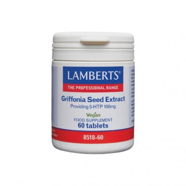 Lamberts Griffonia Seed Extract (5-HTP 100mg) 60tabs | Συμπλήρωμα Διατροφής για την Ρύθμιση της Σεροτονίνης