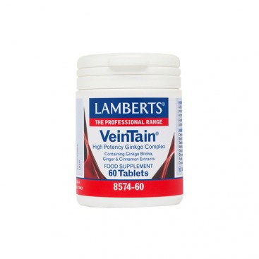 Lamberts Veintain 60caps | Σκεύασμα με Εκχύλισμα Gingko Biloba, Πιπερόριζας και Κανέλλας