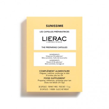 Lierac Sunissime The Preparing Capsules 30caps | Συμπλήρωμα Διατροφής Προετοιμασίας  του Μαυρίσματος