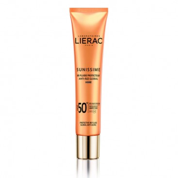 Lierac Sunissime Protective BB Fluid Global Anti-Aging SPF50 Golden 40ml | Αντιηλιακή Κρέμα Προσώπου Με Χρώμα Ολικής Αντιγήρανσης