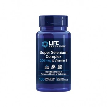 Life Extension Super Selenium Complex 200mcg & Vitamin E 100veg.caps | Συμπλήρωμα Διατροφής με Σελήνιο & Βιταμίνη Ε 