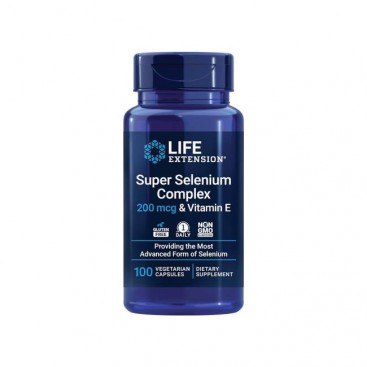 Life Extension Super Selenium Complex 200mcg & Vitamin E 100veg.caps | Συμπλήρωμα Διατροφής με Σελήνιο & Βιταμίνη Ε 