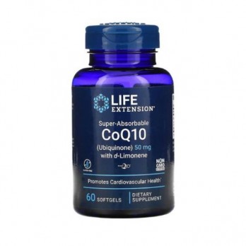 Life Extension Super-Absorbable CoQ10 with d-Limonene 50mg 60softgels | Συμπλήρωμα Διατροφής με Co Q10 Συνένζυμο