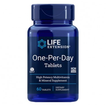 Life Extension One-Per-Day High Potency Multivitamin & Mineral Supplement 60tabs | Φόρμουλα με Βιταμίνες, Μέταλλα & Ιχνοστοιχεία