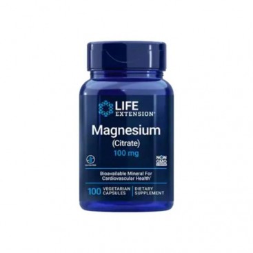 Life Extension Magnesium (Citrate) 100mg 100veg.caps | Συμπλήρωμα Διατροφής Κιτρικού Μαγνησίου