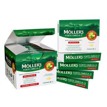 Moller's Forte 150 caps | Μίγμα Ιχθυελαίου & Μουρουνέλαιου Πλούσιο σε Ω3 Λιπαρά Οξέα