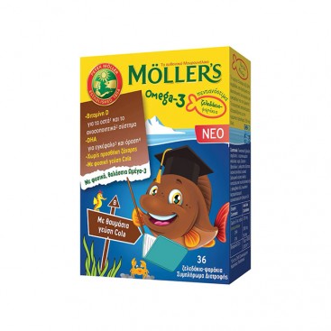 Moller's Omega-3 Kids Cola 36τμχ | Ζελεδάκια Με Γεύση Cola