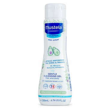 Mustela Gentle Cleansing Gel 200ml |Απαλό Αφροντούς για Σώμα και Μαλλιά