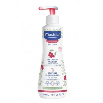 Mustela Soothing Cleansing Gel 300ml |Καθαριστικό Τζελ για Μαλλιά και Σώμα για Πολύ Ευαίσθητο Δέρμα 