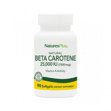 Nature's Plus Natural Beta Carotene 90softgels | Συμπλήρωμα Διατροφής Βήτα Καροτίνης 