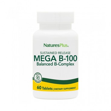 Nature's Plus Mega B-100 100mg 60tabs | Πολυβιταμινική Φόρμουλα με Βιταμίνες του Συμπλέγματος Β 