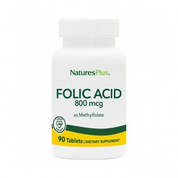 Nature's Plus Folic Acid 800mcg 90tabs |  Συμπλήρωμα Φολικού Οξέος