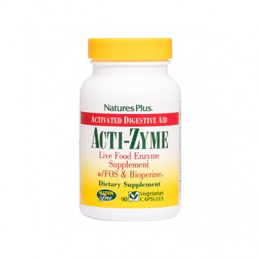 Nature's Plus Acti-Ζyme 90 vcaps | Φόρμουλα Πεπτικών Ενζύμων