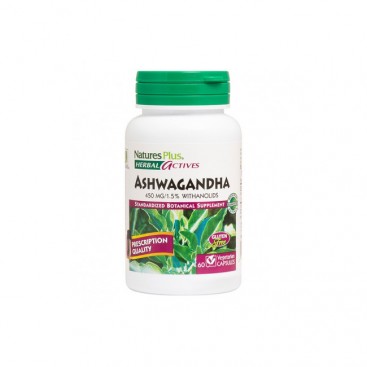 Nature's Plus Ashwagandha 450mg 60veg.caps | Συμπλήρωμα Διατροφής για Τόνωση & Ενίσχυση Ανοσοποιητικού 