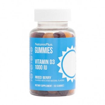 Nature's Plus Vitamin D3 1000iu Mixed Berry, 60gummies | Συμπλήρωμα Διατροφής Βιταμίνης D3 Ζελεδάκια