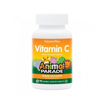 Nature's Plus Animal Parade Vitamin C 90Chew.tabs | Μασώμενες Ταμπλέτες Βιταμίνης C για Παιδιά