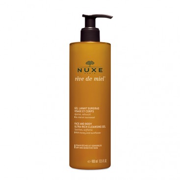 Nuxe Reve De Miel Cleansing Gel, 400ml | Αφρόλουτρο Καθαρισμού Προσώπου & Σώματος