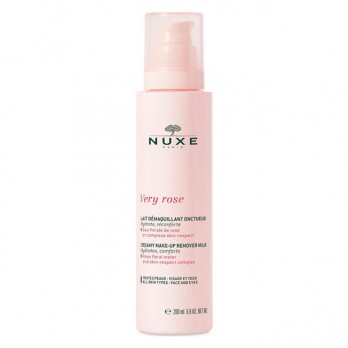 Nuxe Very Rose Creamy Make-Up Remover Milk 200ml | Κρεμώδες Γαλάκτωμα Ντεμακιγιάζ για Πρόσωπο & Μάτια