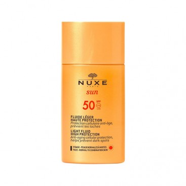 Nuxe Sun Light Fluid SPF50 50ml |  Αντηλιακό Προσώπου με Αντιγηραντική Δράση Ελαφριάς Υφής