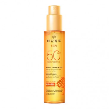 Nuxe Sun Tanning Oil SPF50 Face and Body 150ml | Αντηλιακό Λάδι Μαυρίσματος