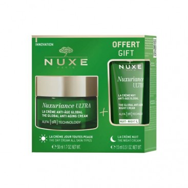 Nuxe Nuxuriance Ultra Global Anti - Aging Cream All Skin Types Αντιρυτιδική Κρέμα Ημέρας για Όλους τους Τύπους Επιδερμίδας - Όλικής Αντιγήρανσης 50ml & Δώρο Nuxuriance Ultra Αντιρυτιδική Κρέμα Νύχτας- Ολικής Αντιγήρανσης 15ml